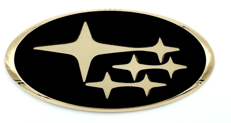 subaru logo gold