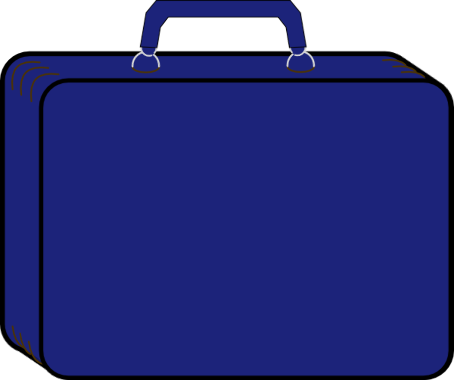 suitcase clipart blue