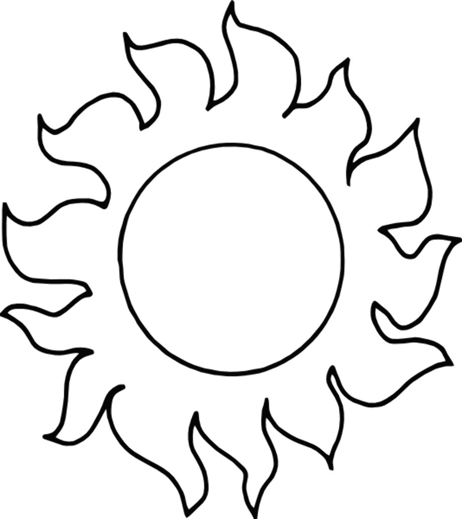 sun clipart outline