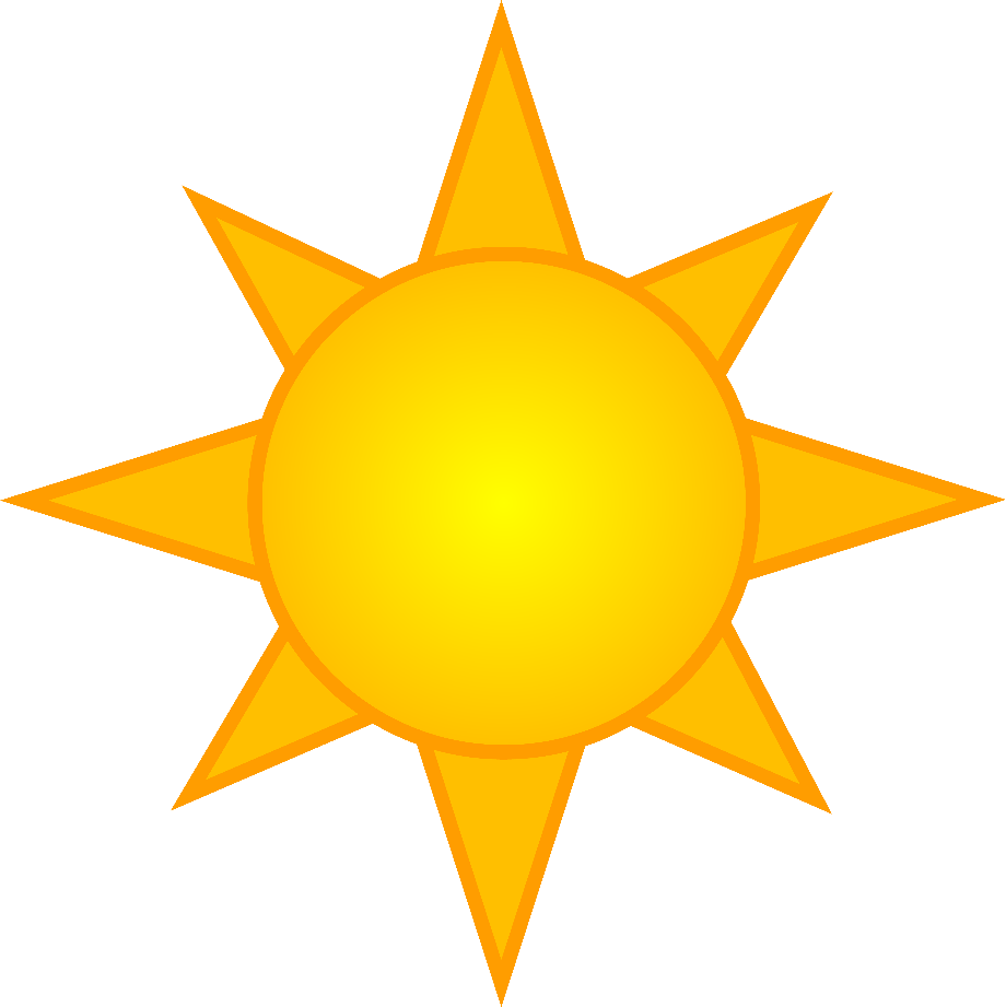 sun clipart yellow