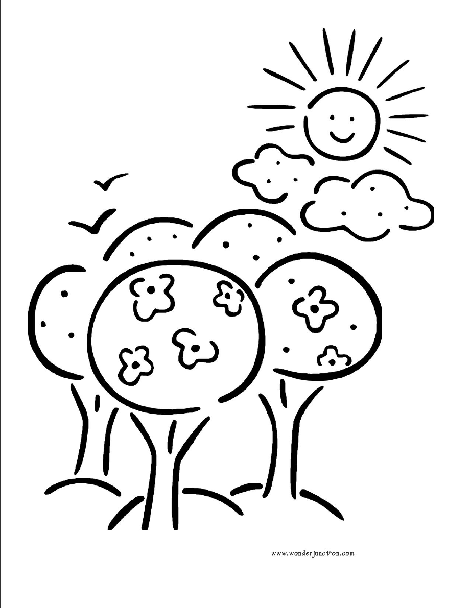 Sunny Day Coloring Sheet Coloring Pages