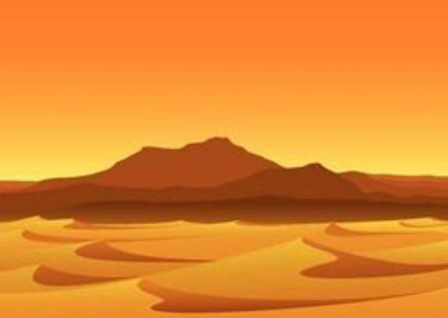 sunset clipart desert