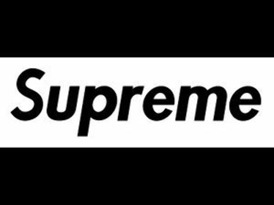 supreme logo white