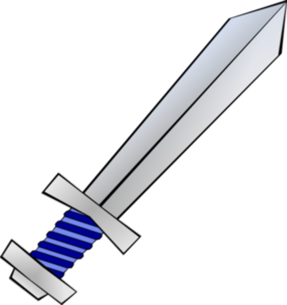 sword clipart blue