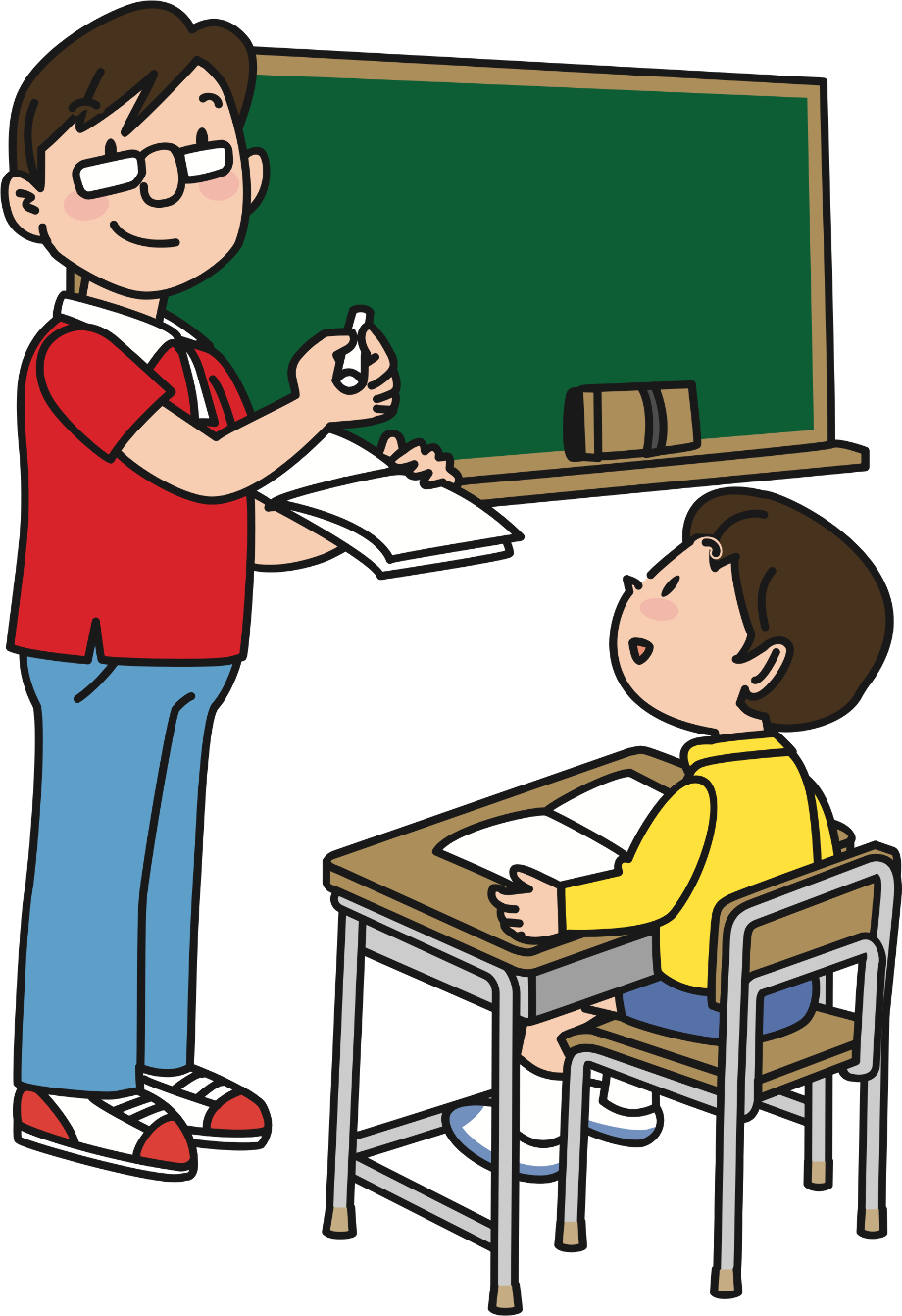 Download High Quality teaching clipart student practice teacher