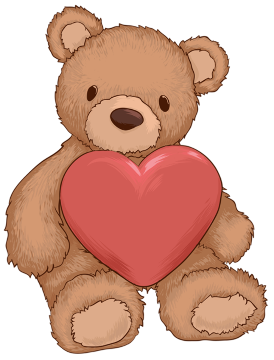 teddy bear clipart heart