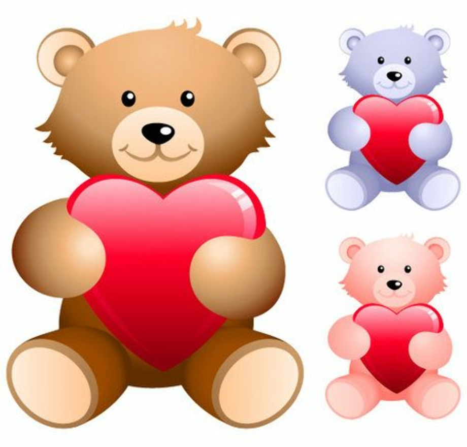 teddy bear clipart heart