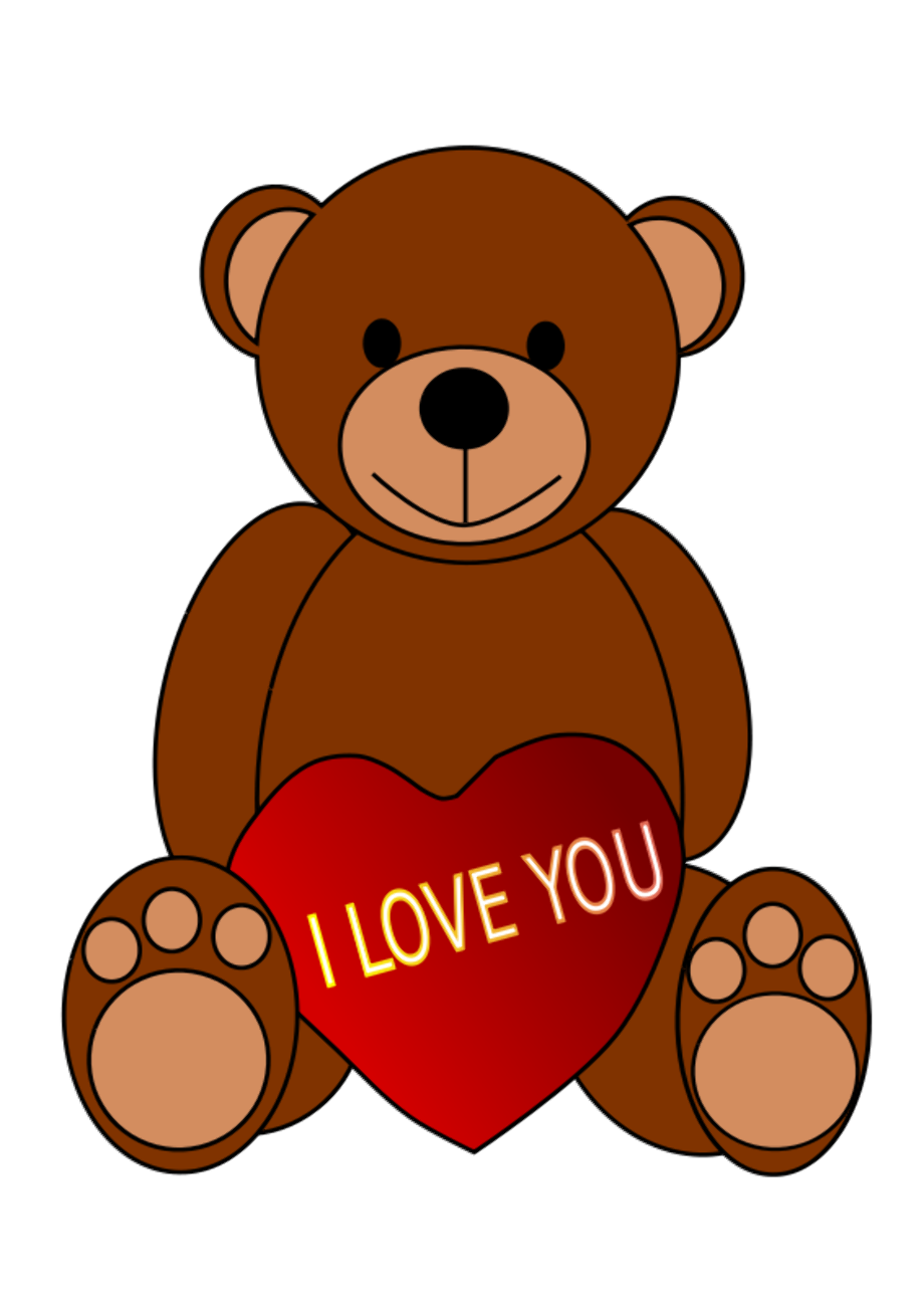 teddy bear clipart valentine