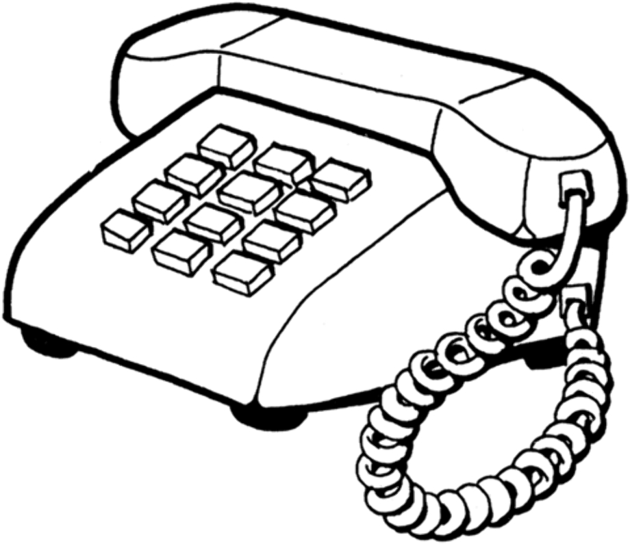 telephone clipart coloring