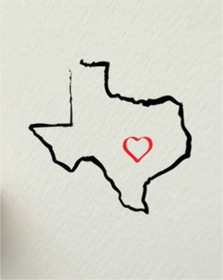 texas clipart heart