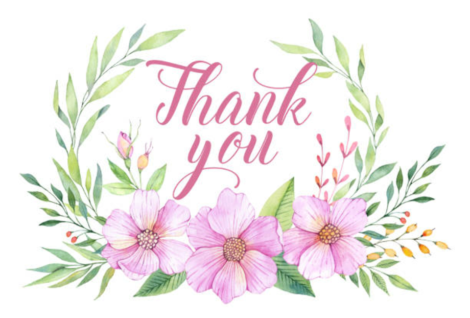 thank you clipart floral