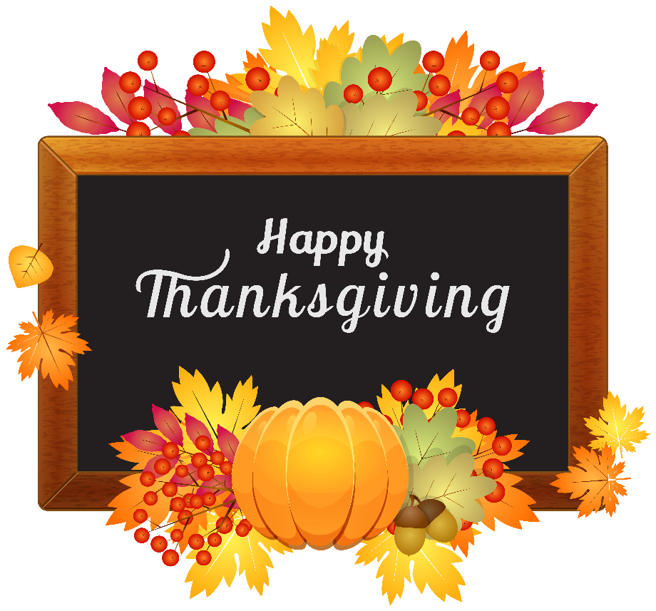 happy thanksgiving clipart gold