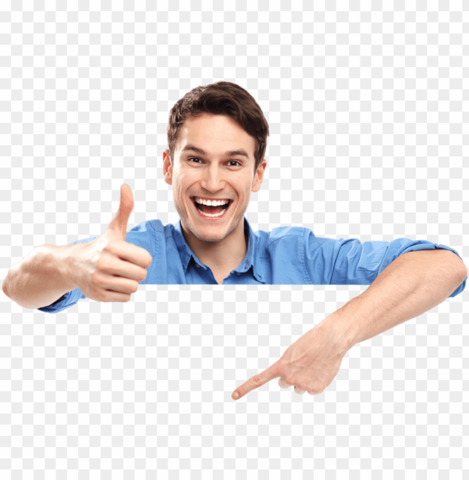 thumbs up transparent person