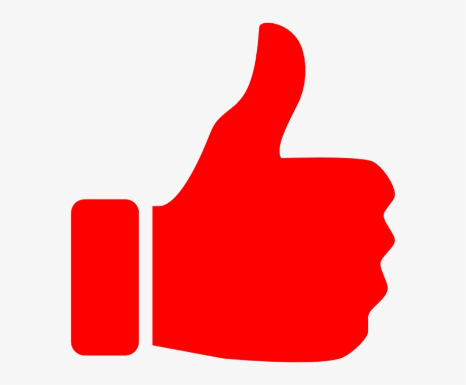 thumbs up transparent red