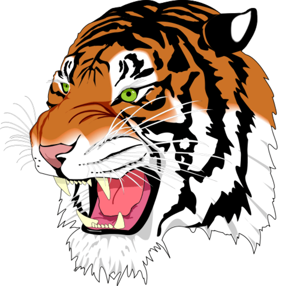 tiger clipart fierce