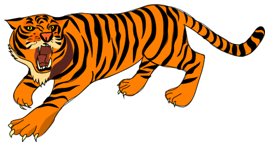 tiger clipart roaring