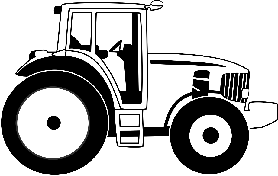 tractor clipart white