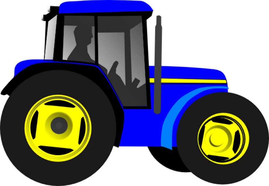 tractor clipart blue