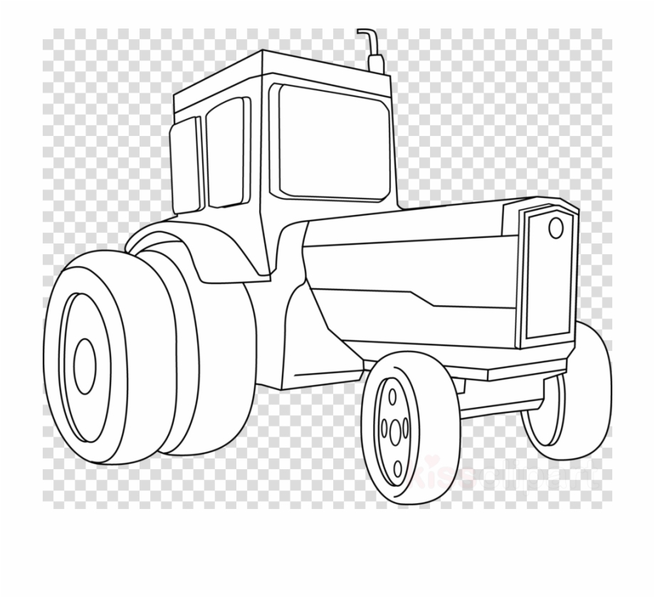 tractor clipart white