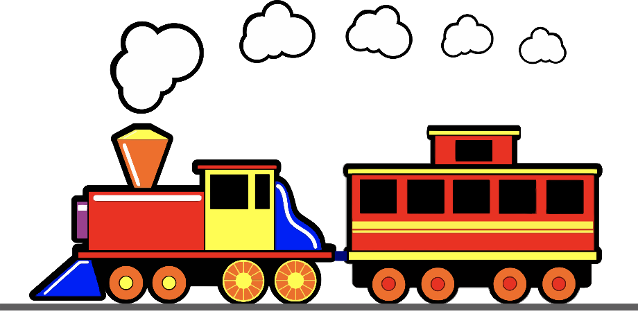 train clipart cartoon