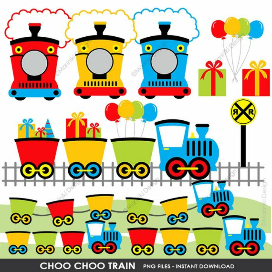 train clipart birthday