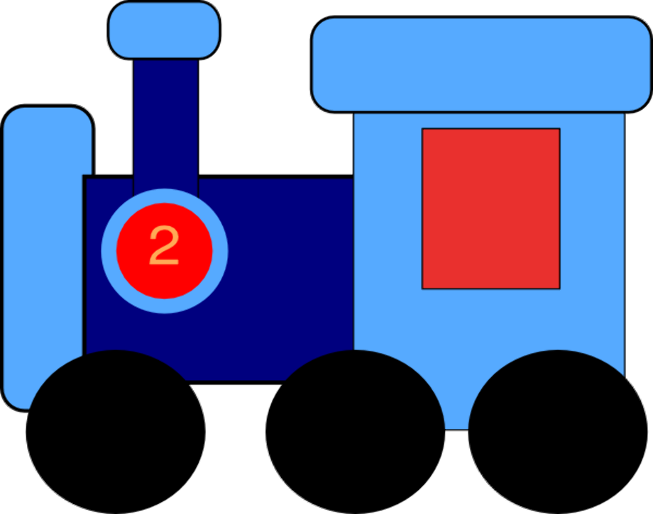 train clipart blue