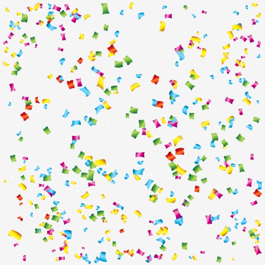 confetti transparent background colorful