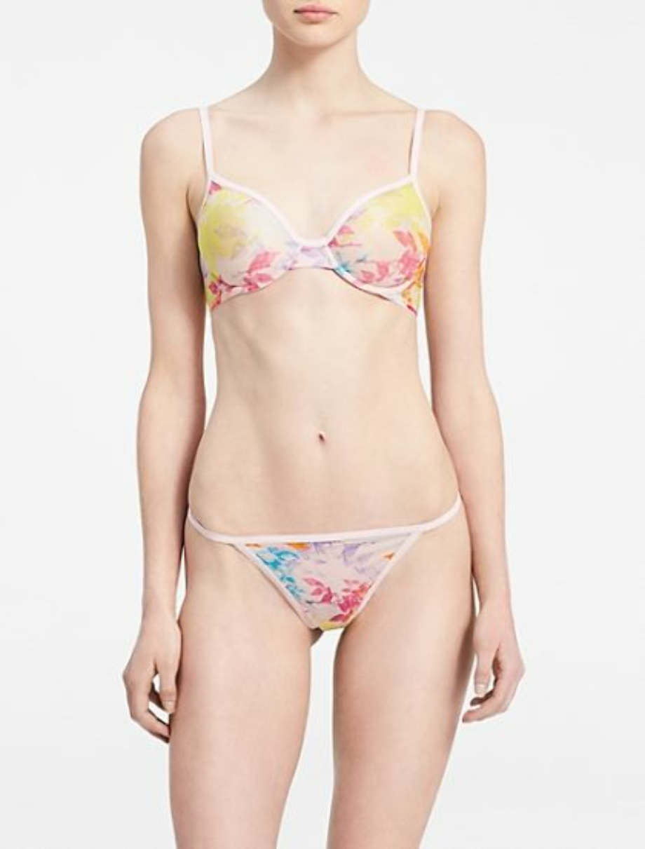 Transparent bra unlined. Calvin klein underwear sheer