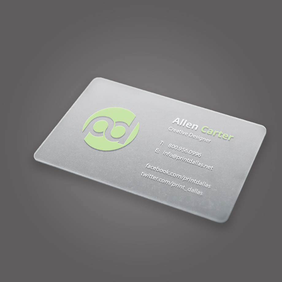 transparent business cards translucent