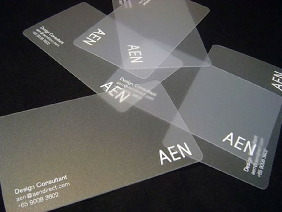 transparent business cards design