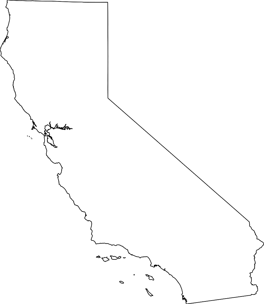 california transparent outline