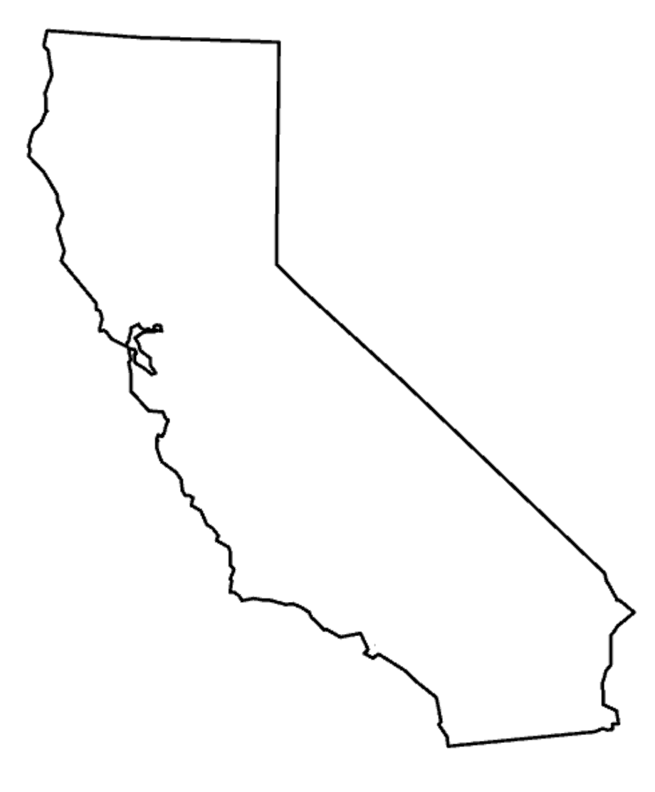 california transparent line art