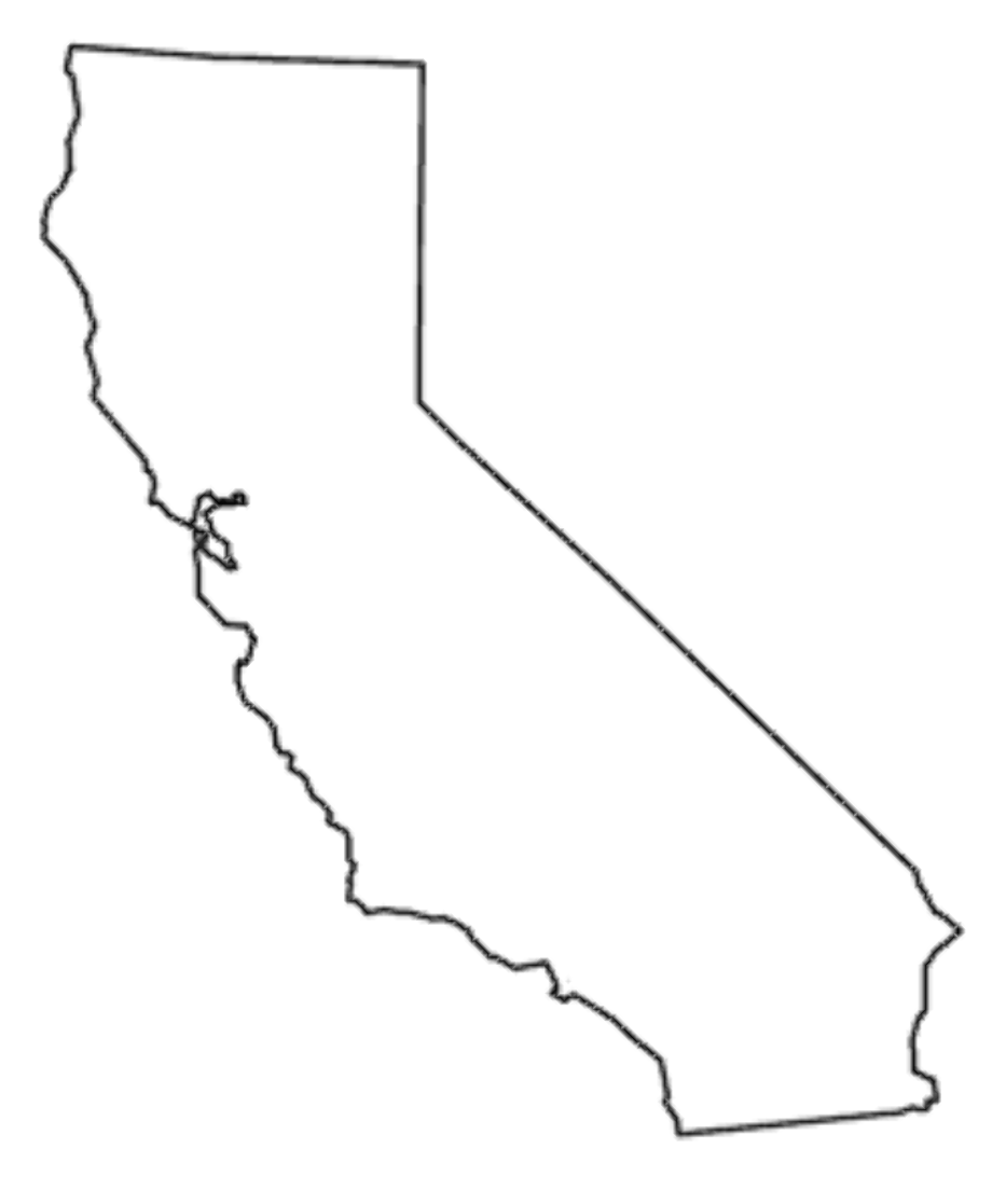 transparent california outline