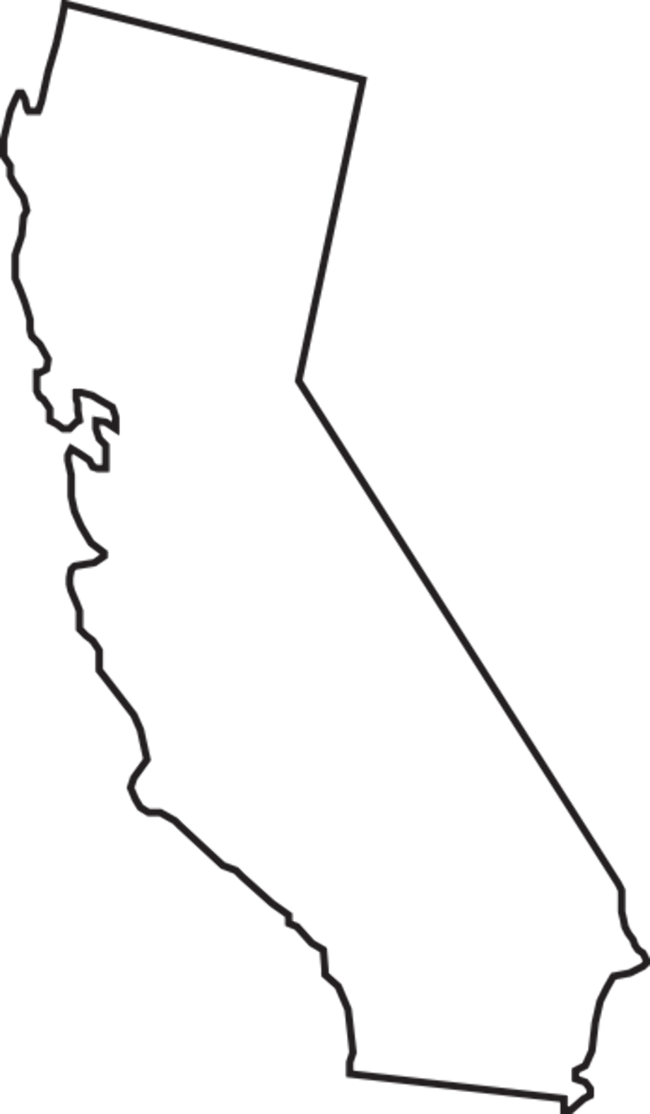 transparent california outline