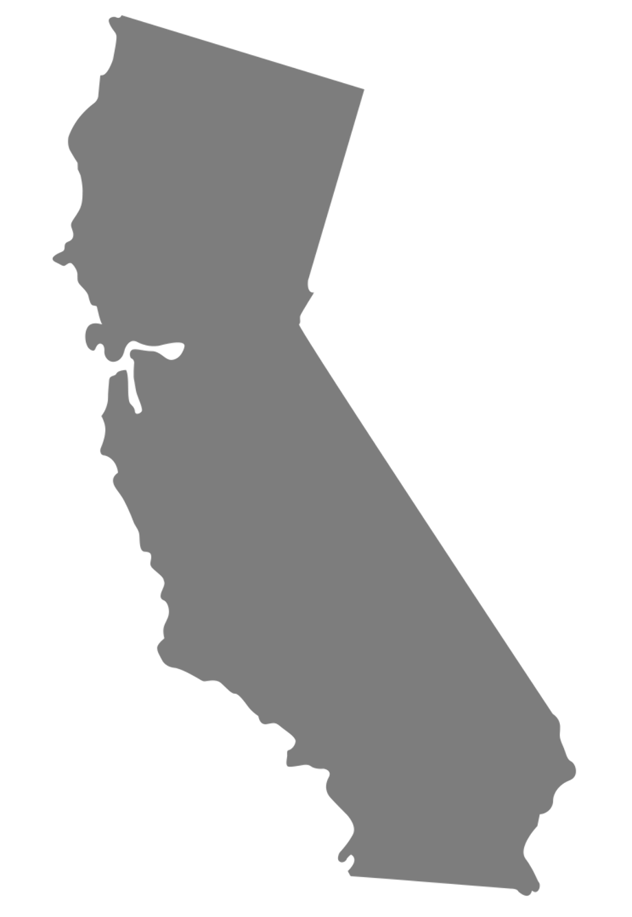 transparent california silhouette