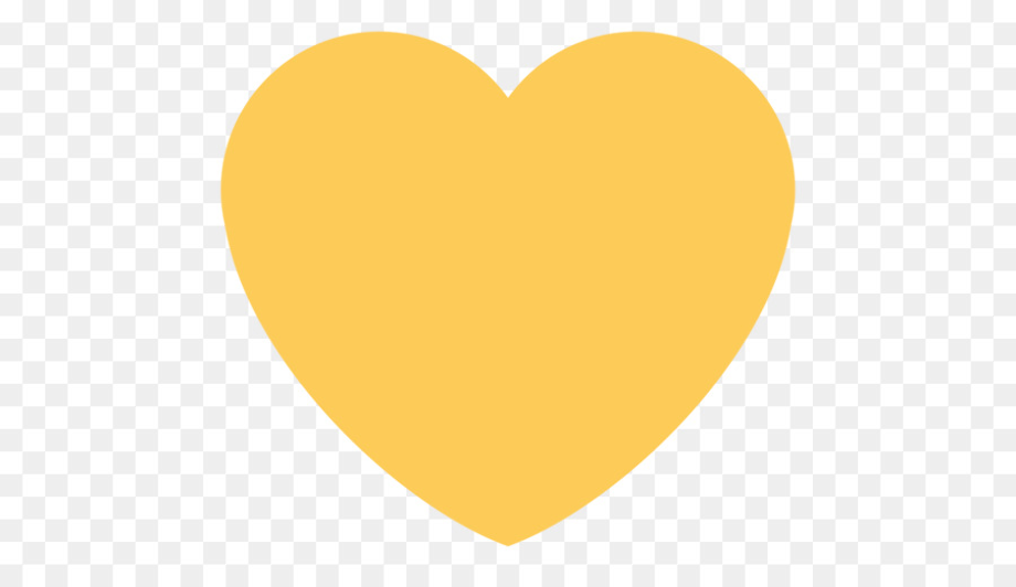 heart transparent yellow