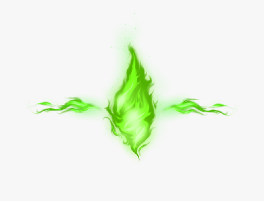 fire transparent background green