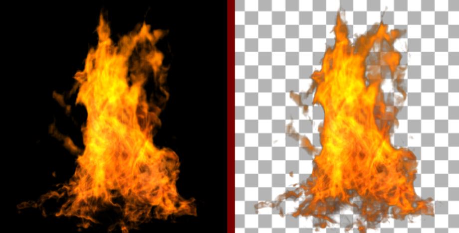 fire transparent background alpha channel