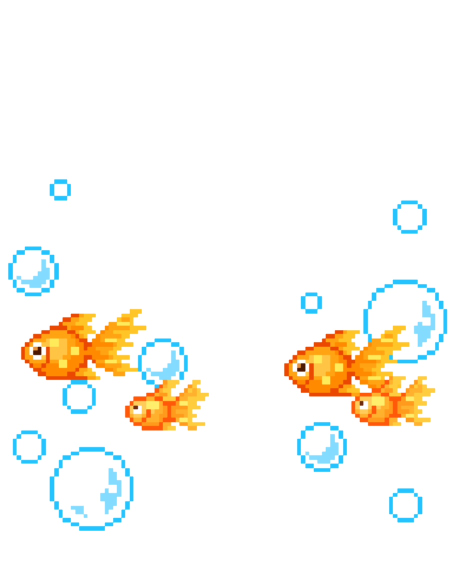 transparent fish pixel