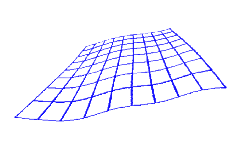 transparent grid blue