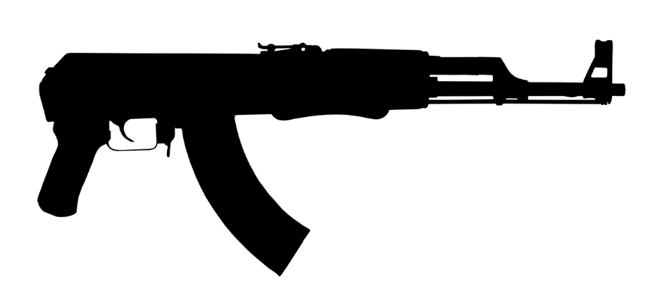 transparent gun black