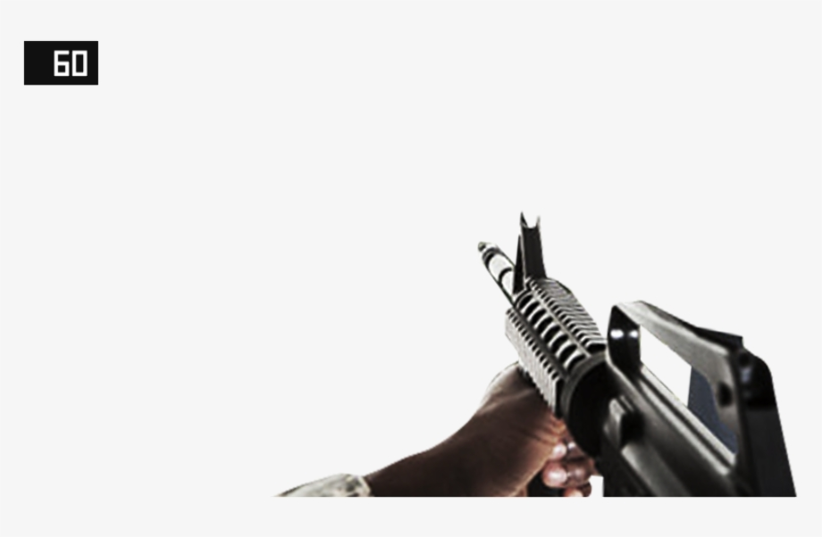 transparent gun first person