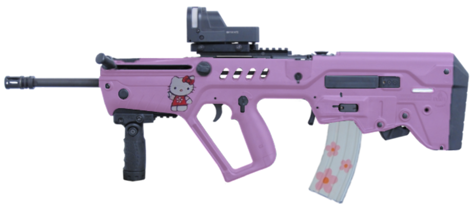 transparent gun hello kitty