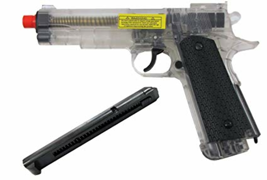 transparent gun pistol