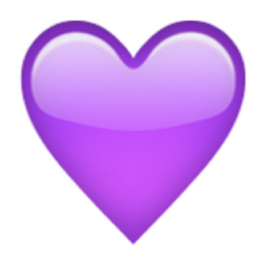 transparent heart purple