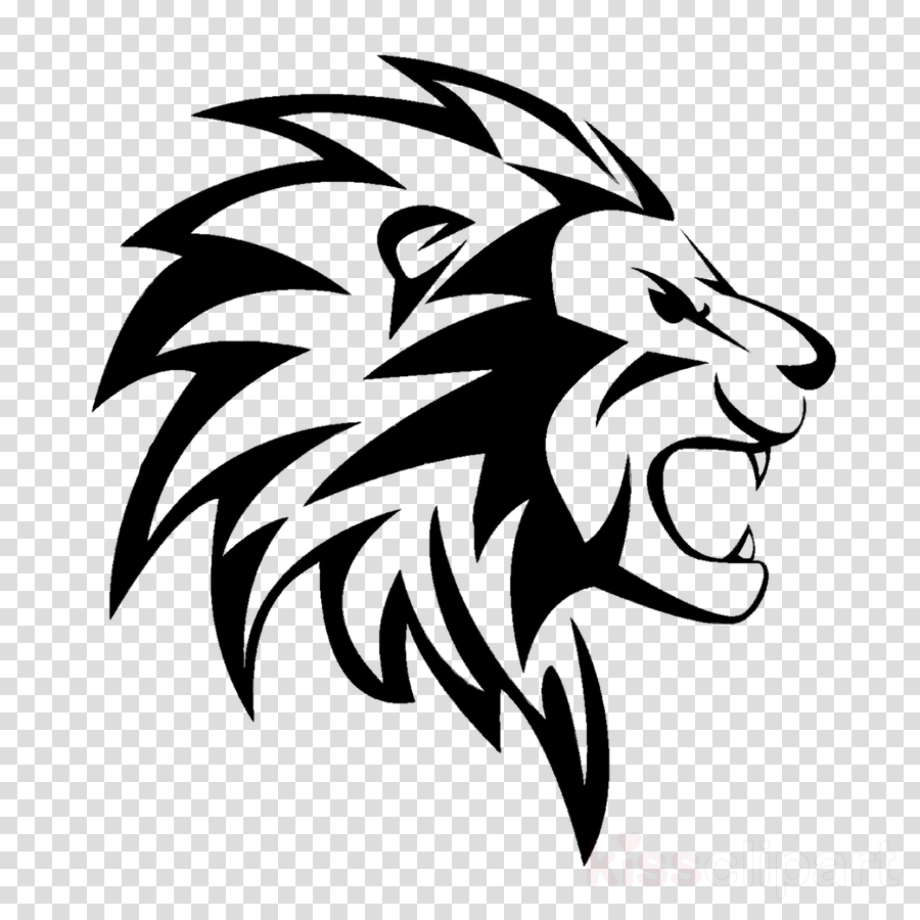 Lion Head Logo Clip Art - Lion Head Stock Illustration - Download Image