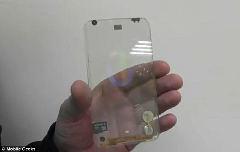 transparent phone prototype