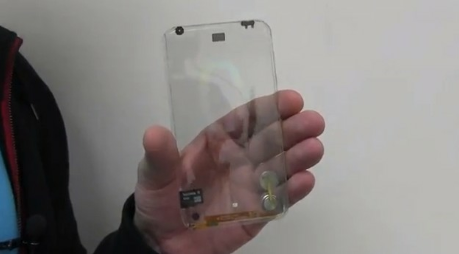 transparent phone futuristic