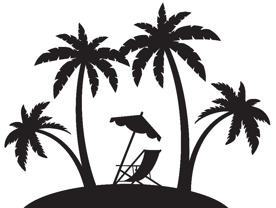 beach clipart silhouette