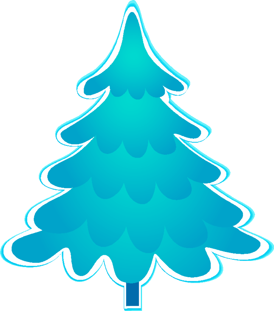 christmas tree clipart blue